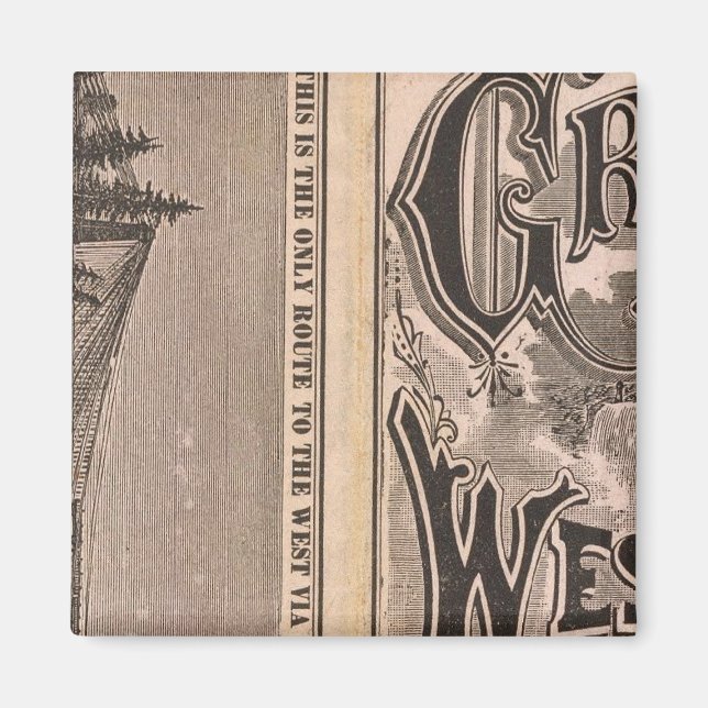 Underbara Westerna järnvägen Magnet (Framsidan)