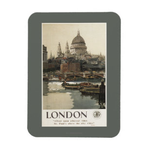 Underbara Westerna järnvägen St. Paul's Travel Pos Magnet