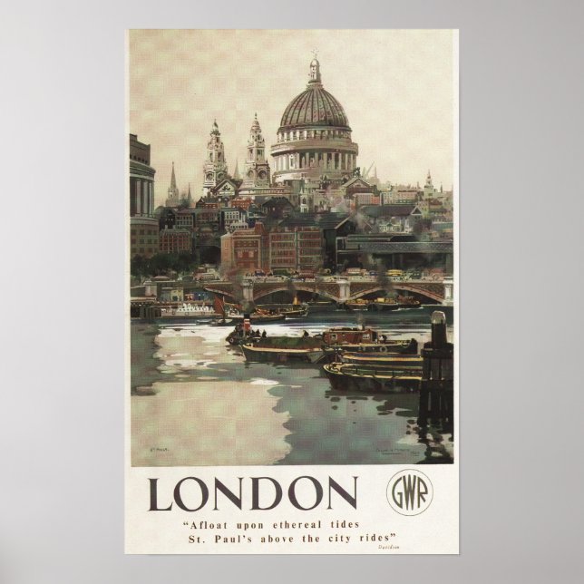 Underbara Westerna järnvägen St. Paul's Travel Pos Poster (Framsidan)