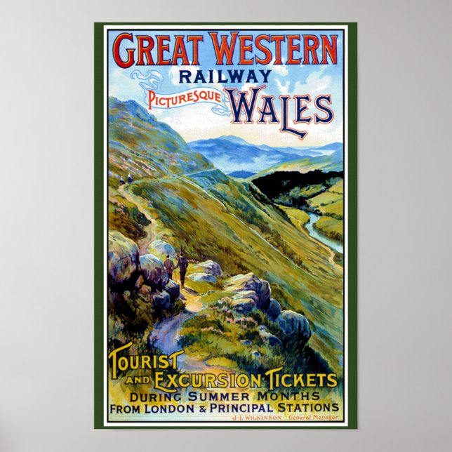 Underbara Westerna järnvägen till Wales Poster (Framsidan)