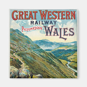 Underbara Westerna järnvägen ~ Wales Magnet