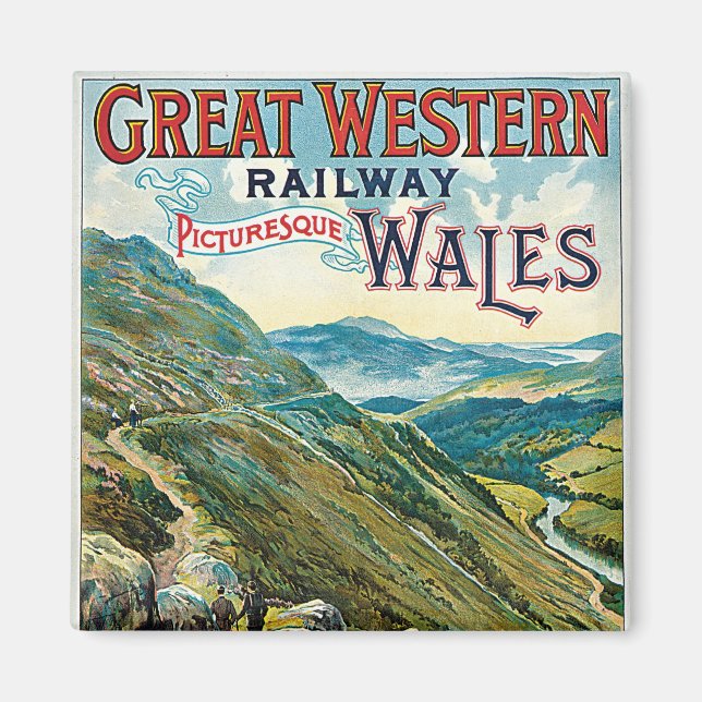 Underbara Westerna järnvägen ~ Wales Magnet (Framsidan)