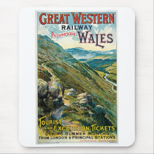 Underbara Westerna järnvägen ~ Wales Musmatta
