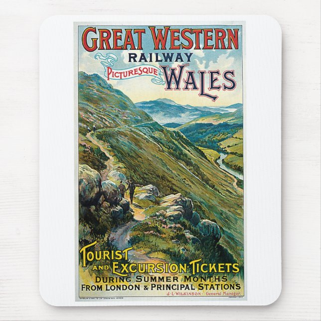 Underbara Westerna järnvägen ~ Wales Musmatta (Framsidan)