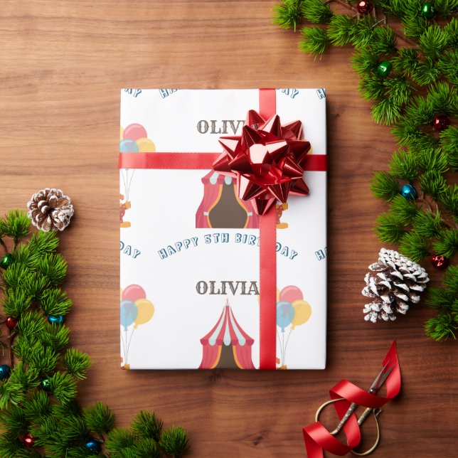 UNDERBARARE 5:E Födelsedagsfesten Circus-TEMA Presentpapper (Julgåva)