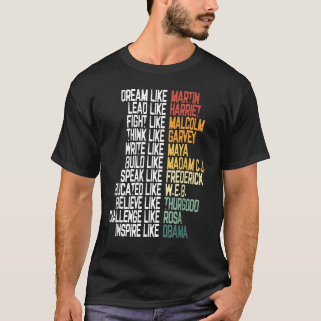 Underbarare Afrikas amerikanska ledare, svart hist T Shirt (Framsida)