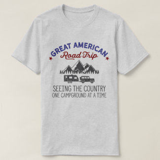 Underbarare American Road Resa T-shirt, RV Camping T Shirt