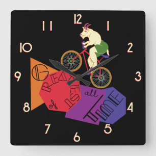 Underbarare av all Time-biking-get Fyrkantig Klocka