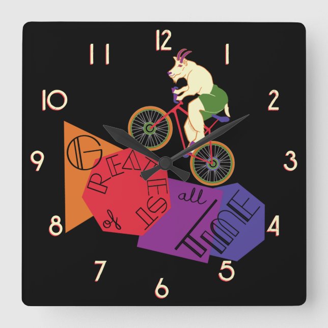 Underbarare av all Time-biking-get Fyrkantig Klocka (Framsida)
