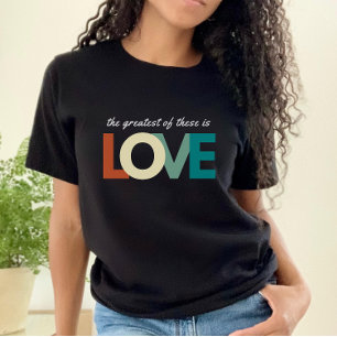 Underbarare av dessa är Kärlek Bible Verse Christi T Shirt