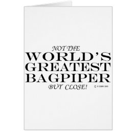 Underbarare Bagpiper Close Hälsningskort