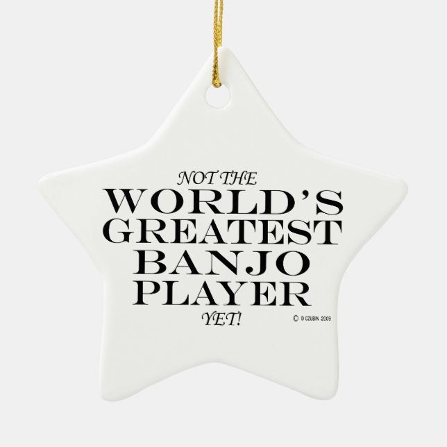 Underbarare Banjo Player ändå Ceramic Ornament (Framsidan)