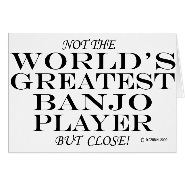 Underbarare Banjo Player Close Hälsningskort (Framsidan Horizontal)