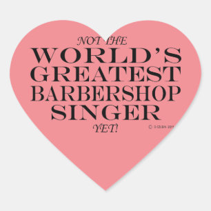 Underbarare Barbershop Singer Ändå Heart Sticker Hjärtformat Klistermärke