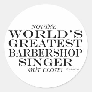 Underbarare Barbershop Singer Close Runt Klistermärke