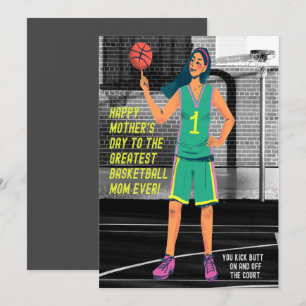 UNDERBARARE BASKETBALL MAMMA NÅGONSIN JULKORT