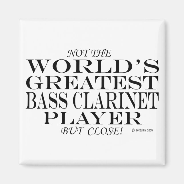 Underbarare Bass Clarinet Player Close Magnet (Framsidan)