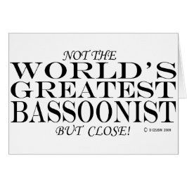 Underbarare Bassoonist Close Hälsningskort