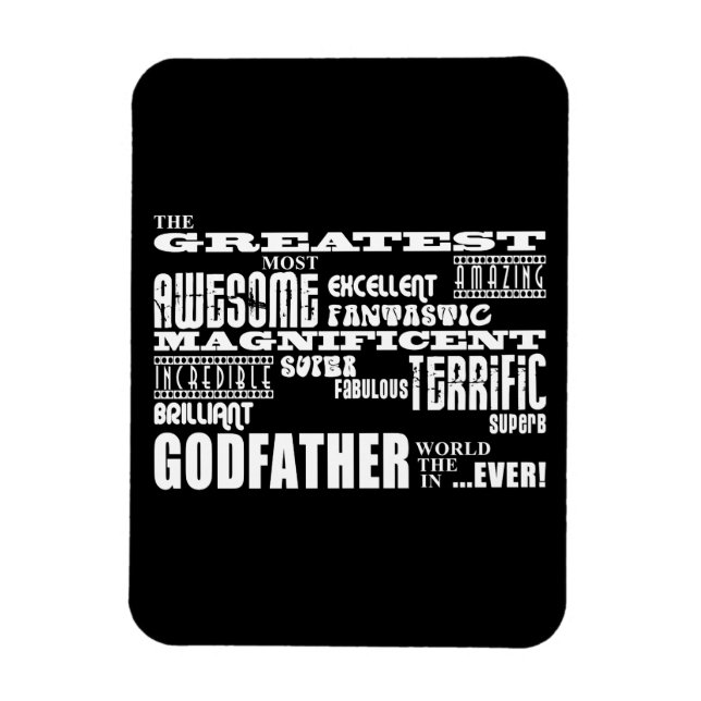 Underbarare bästa Godfathers Födelsedagar jul Magnet (Vertikal)