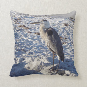 Underbarare Blå Heron Kudde