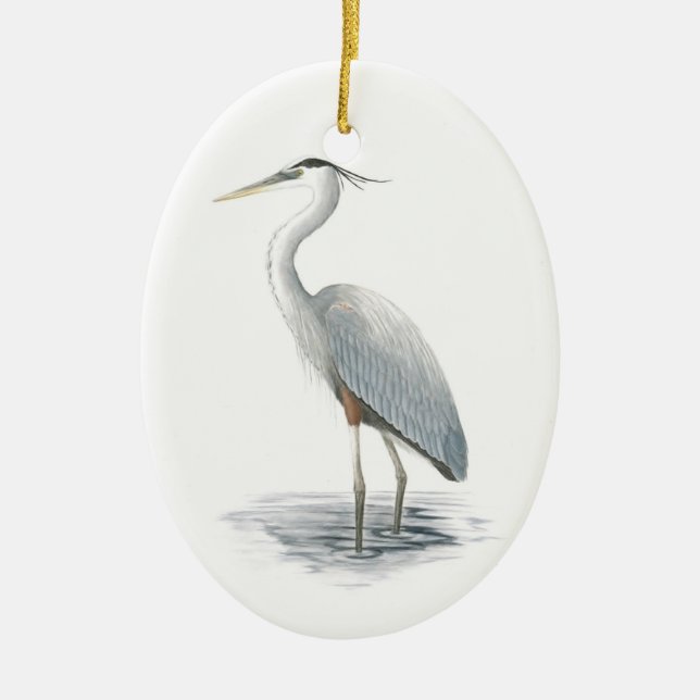 Underbarare blå Heron Ornament (Framsidan)