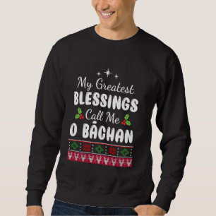 Underbarare Blesings Japanska mormor O Bachan Chri Lång Ärmad Tröja