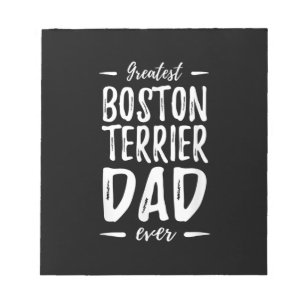 Underbarare Boston Terrier Pappa Rolig hund Pappa Anteckningsblock