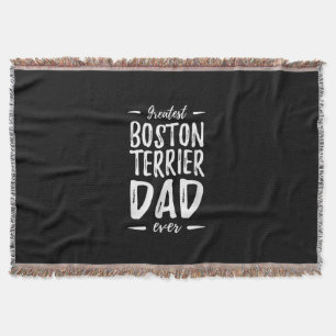 Underbarare Boston Terrier Pappa Rolig hund Pappa Filt