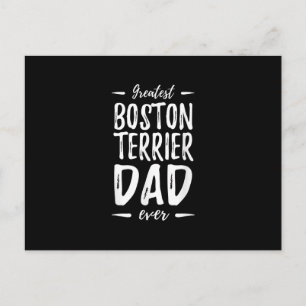 Underbarare Boston Terrier Pappa Rolig hund Pappa Vykort