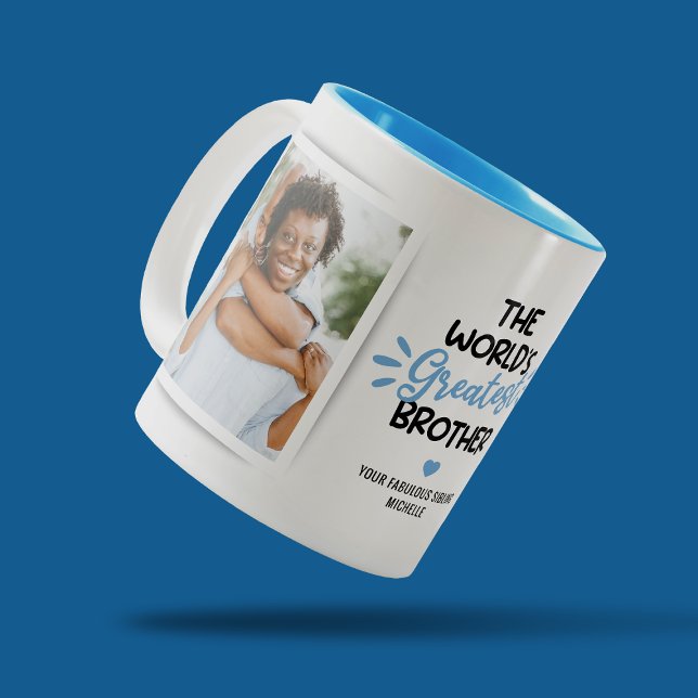 Underbarare Brother 2-foto-2-tonkaffe Mugg (Skapare uppladdad)