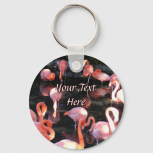 Underbarare Flamingos-nyckelkedja Nyckelring