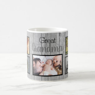 Underbarare foton från mormor-familjen på Rustic Kaffemugg