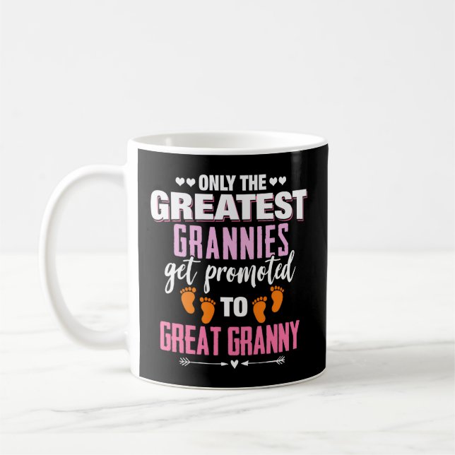 Underbarare Grannies befordras till Underbart barn Kaffemugg (Vänster)