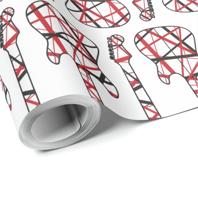 Underbarare Guitar-lagen för Sten Guitarist Eddie  Presentpapper (Rullad Hörn)