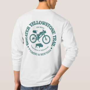 Underbarare gulstolpe-bana (cykling) t shirt