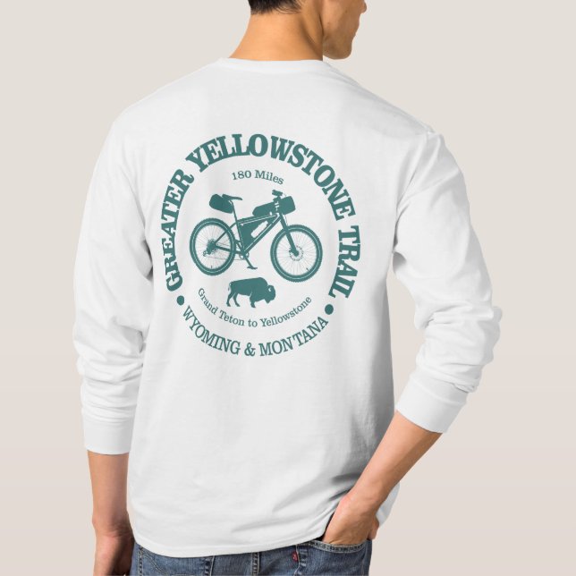 Underbarare gulstolpe-bana (cykling) t shirt (Baksida)