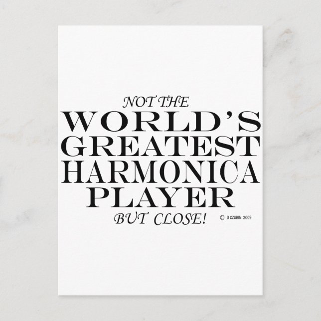 Underbarare Harmoniak Player Close Vykort (Framsida)