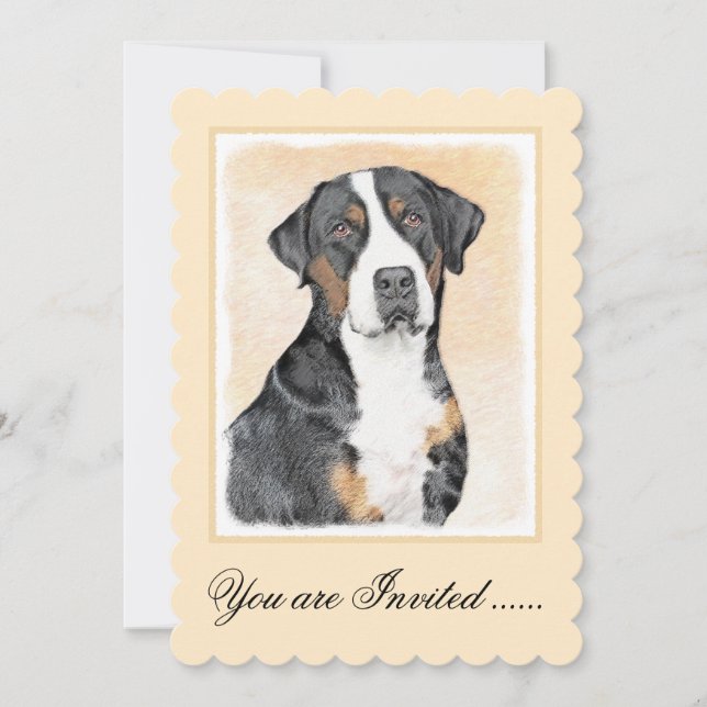 Underbarare Hund för schweiziska bergsområden - or Inbjudningar (Framsida)