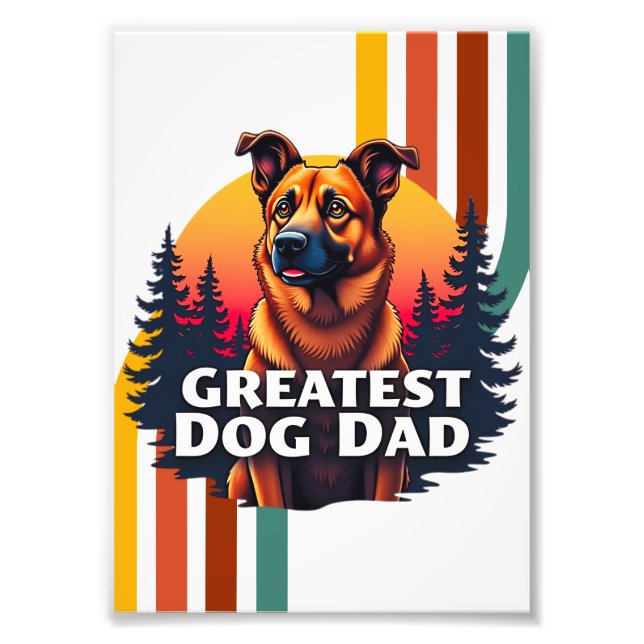 Underbarare Hund Pappa Fototryck (Framsidan)