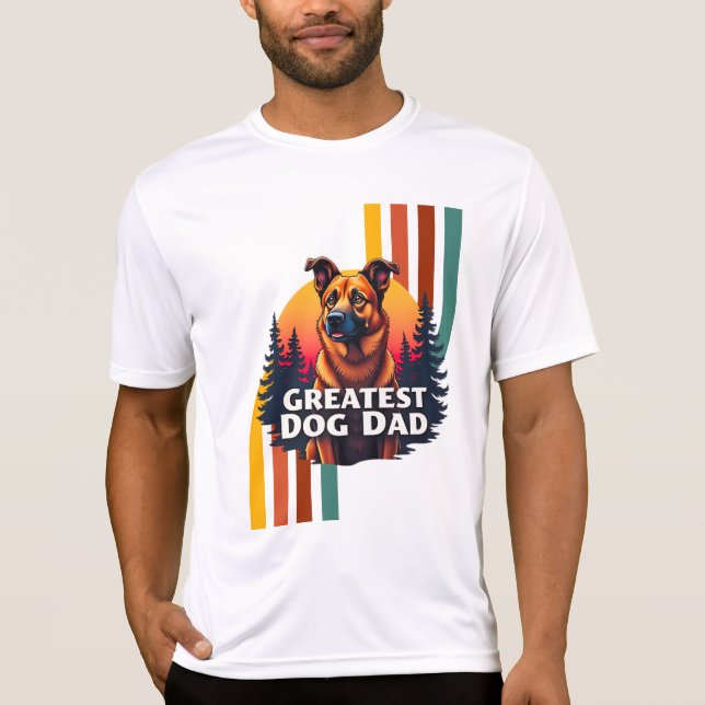 Underbarare Hund Pappa T Shirt (Framsida)