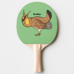 Underbarare illustration av tecknaden för präriehö pingisracket