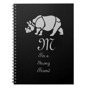 Underbarare indianska Rhinoceros Unicorn Rhino Mon Anteckningsbok