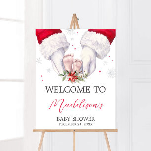 Underbarare julhälsning för presentationsbabyskor poster