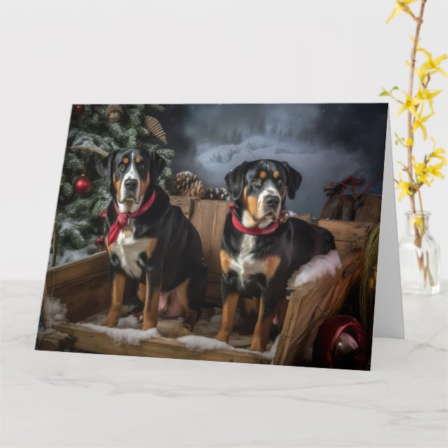 Underbarare julljulen i schweiziskt bergsområde Sn Kort (Gul blomma)