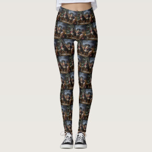 Underbarare julljulen i schweiziskt bergsområde Sn Leggings