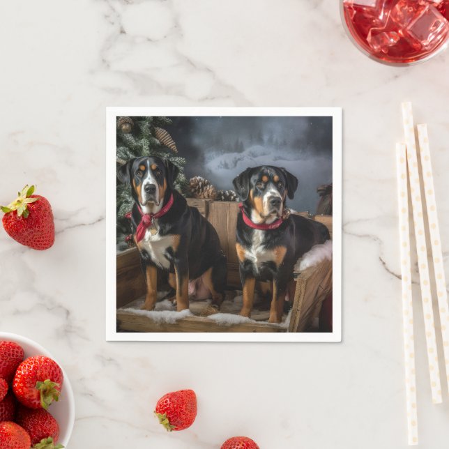 Underbarare julljulen i schweiziskt bergsområde Sn Pappersservett (Insitu)