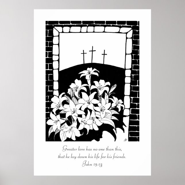 underbarare Kärlek (John 15:13) Poster (Framsidan)