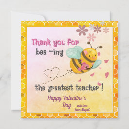 Underbarare läraren Valentines day Julkort