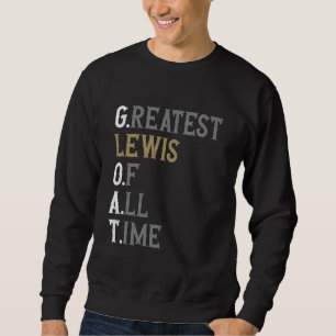 Underbarare Lewis av all tid GOAT Lewis Lång Ärmad Tröja
