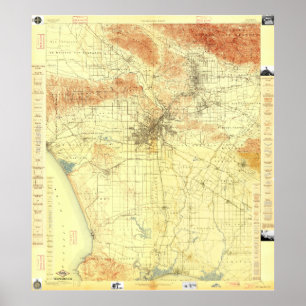 Underbarare Los Angeles USGS-kompilering 2014-06-0 Poster